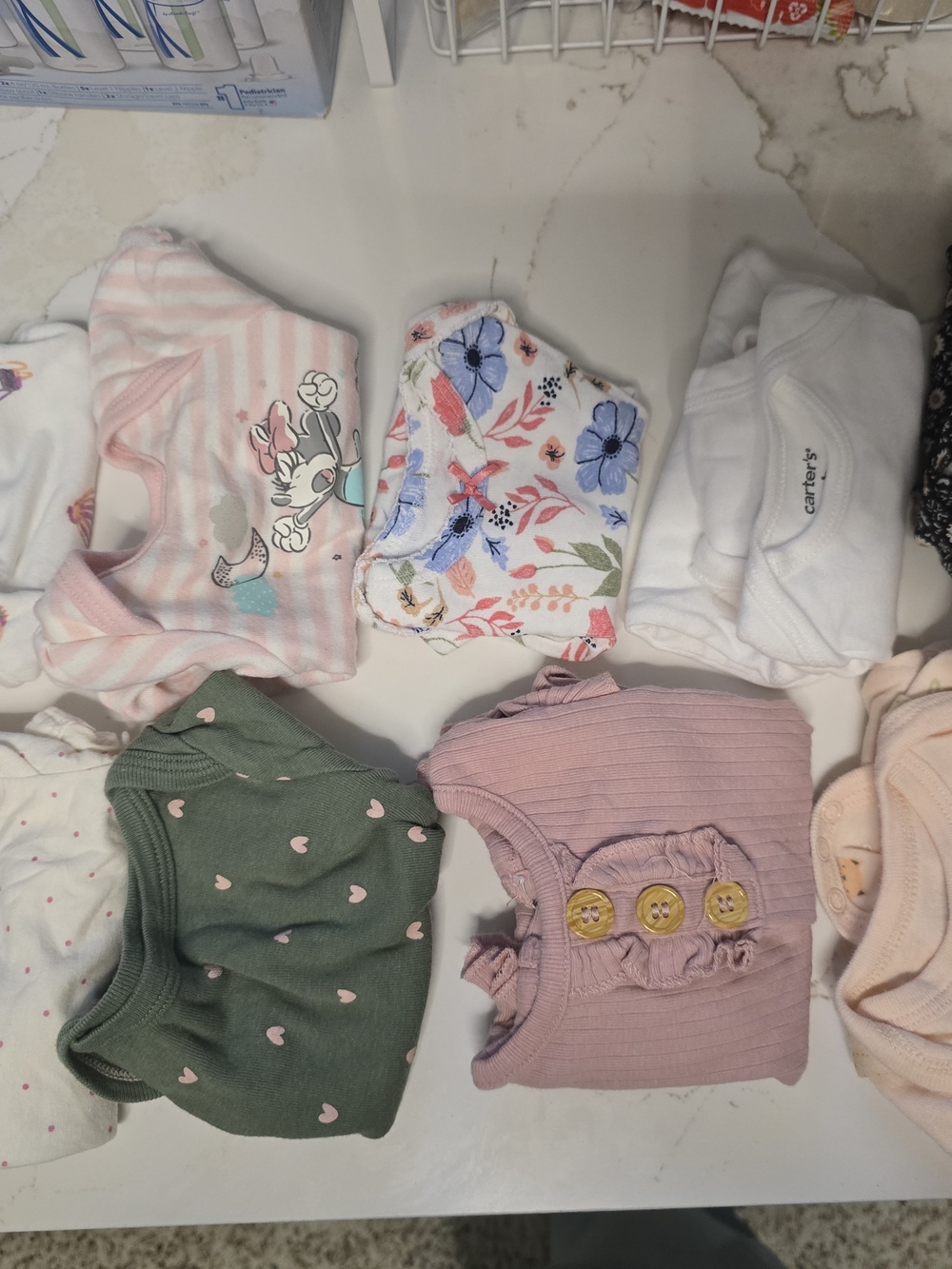 Mixed Baby Girl Bodysuit & Romper Bundle - Floral, Pink, Green